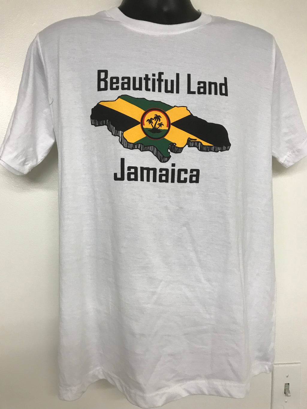 Jamaican men’s T-shirt. Beautiful land Jamaica. (Wholesale)