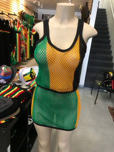 Jamaican mesh women’s two piece wear