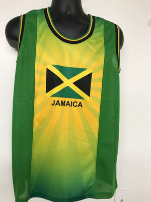 Jamaican silkscreen tank top. (Wholesale)
